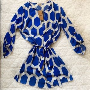 NWT Cremieux women’s tunic in blue and white